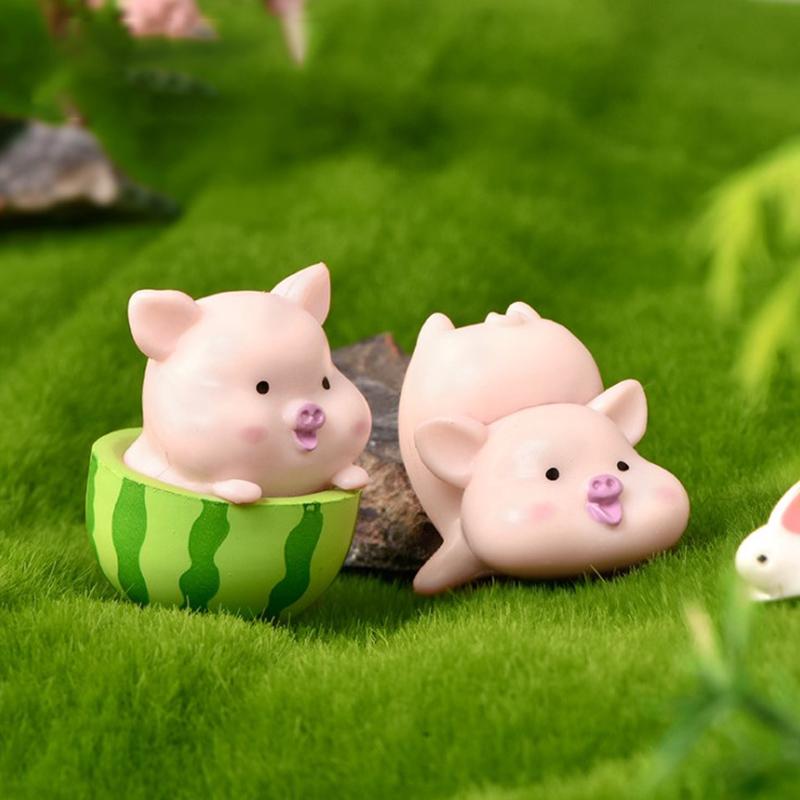 7Pcs/Set Micro Landscape Bonsai Decoration Ornament Small Animal Ornament Pvc Crafts
