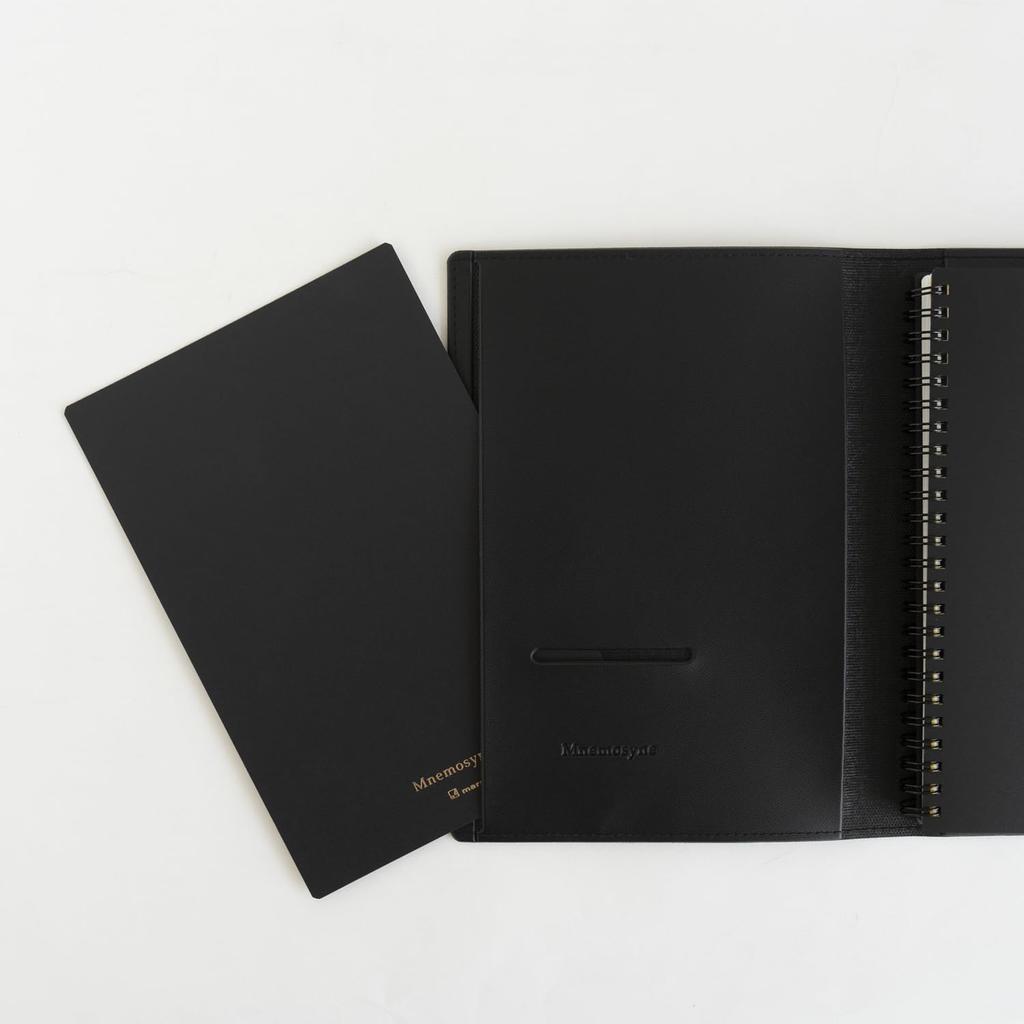 Maruman Nemosine Spiral Notebook with Cover and Underlay, A5, Black, MNN-05