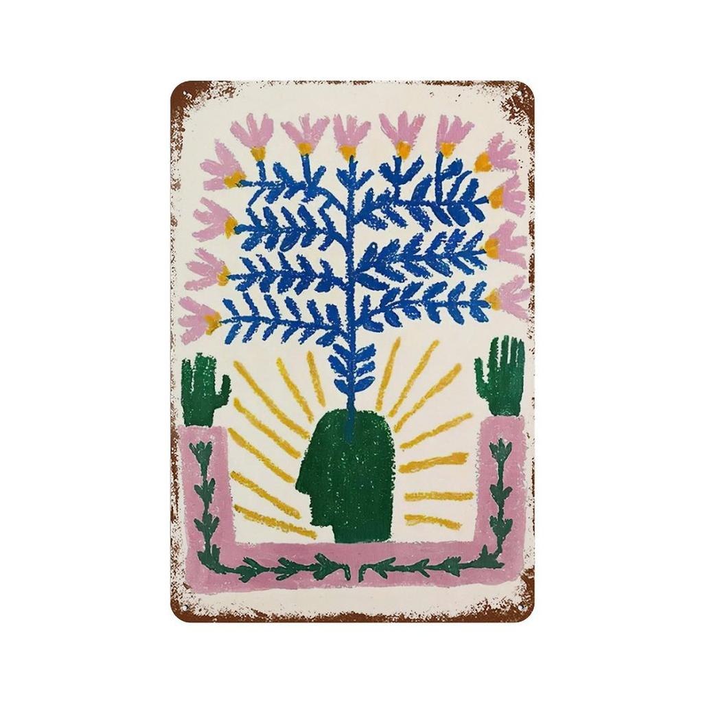 Vintage Metal Posters Signs Abstract Ancient Egypt Snake Leopard Posters Colorful Animal Wall Art Decor for Living Room Home Bar