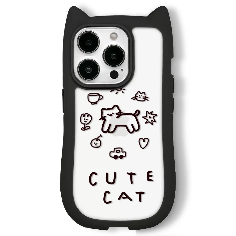 Zhitai Cat Ear Creative Cartoon Case for Apple iPhone Models including 12, 13, 14, 15, and 16 Pro Max
