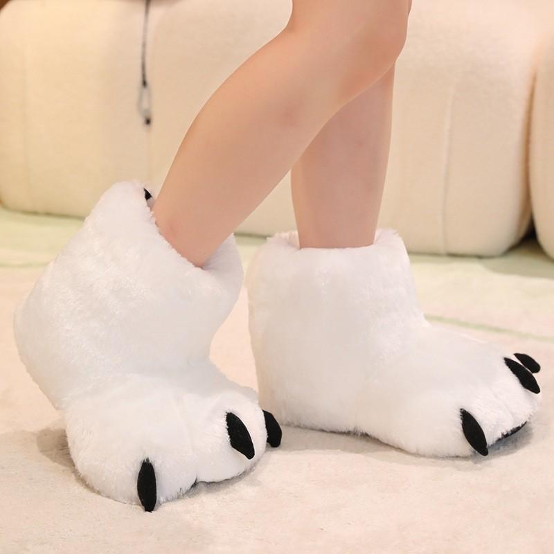 Cartoon Cat Paw Hand Warmers With Soft Short Plush For Winter Students
