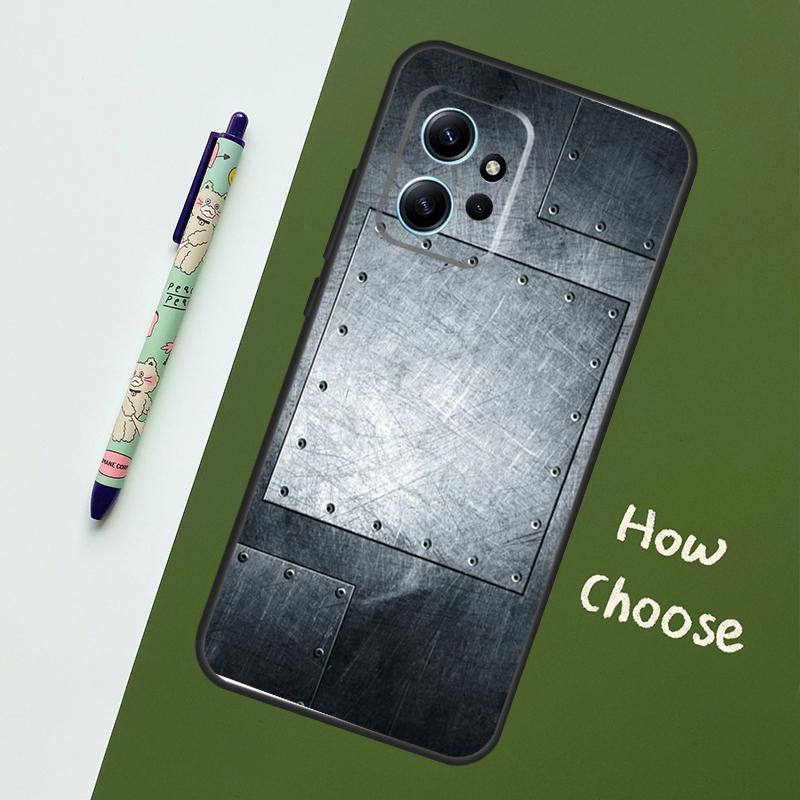 

Чехол с металлическим узором из стали и железа Для Xiaomi Redmi Note 12 11 10 9 Pro 12S 11S 10S 9S Задняя крышка Для Redmi 12 9C 10C 12C Redmi Note 10S