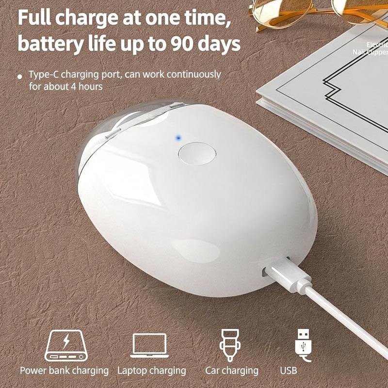 2 IN 1 Electric Nail Clipper Cutter With LED Light Automatic Nail Grinder Trimmer For Baby Adult Mini Manicure Tools Nail Care