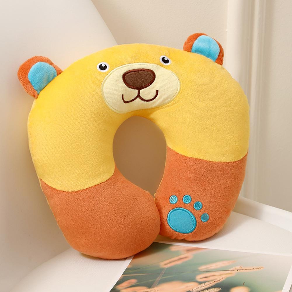 

ПП Хлопок Плюшевая Подушка для Путешествий Синий Серый Желтый Короткий Плюш Новая U-образная Подушка Унисекс Yellow Bear