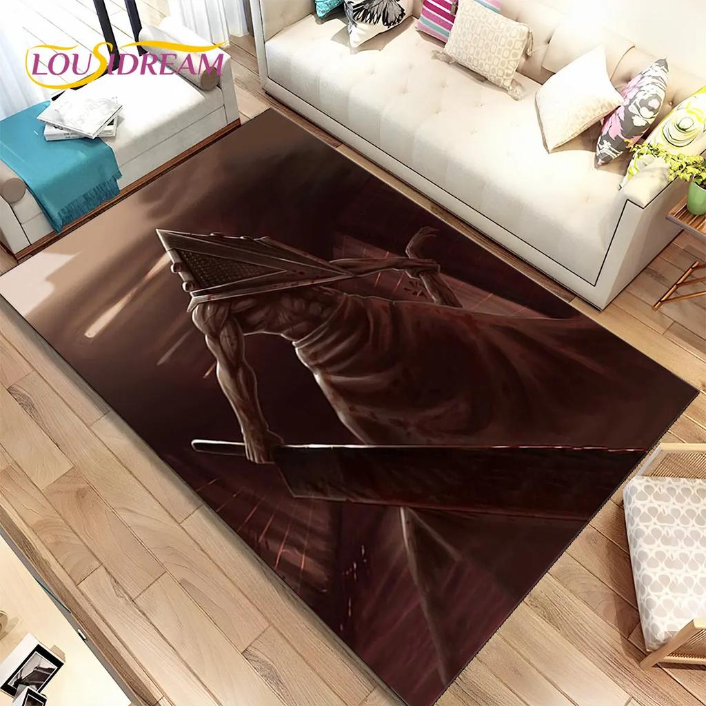 Teppich mit Horrorfilmspielen von Silent Hill, Teppich für Wohnzimmer, Schlafzimmer, Sofa, Fußmatte, Dekoration, rutschfeste Bodenmatte für Kinder