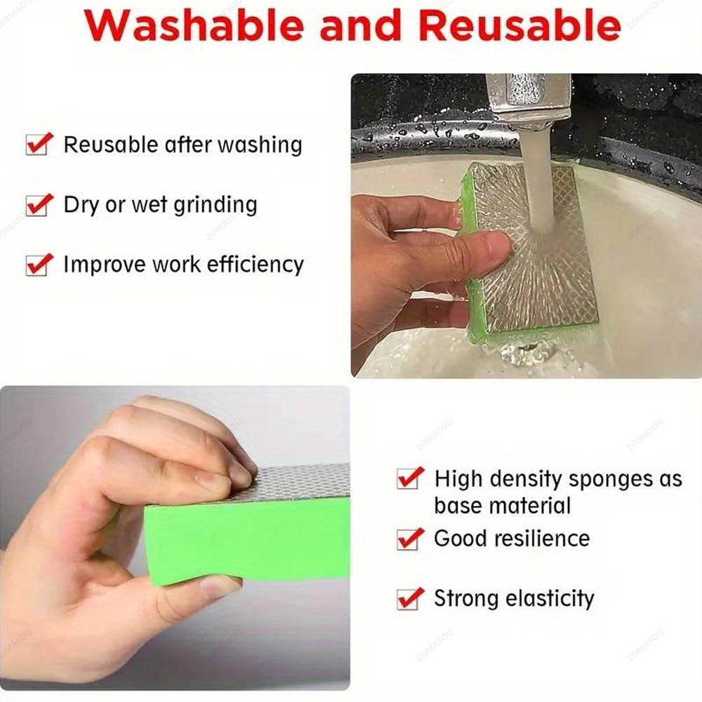 New Diamond Hand Polishing Pads Glass Tile Abrasive Grinding Block Pad Stone Marble Ceramic Sanding Disc Polisher Tools