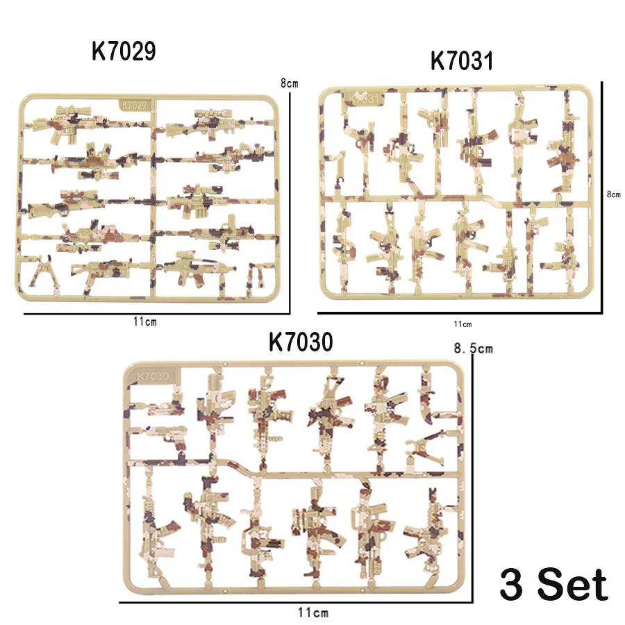 98K Military Weapon Accessories Guns Bricks Swat Sniper Rifle Pistol Soldier WW2 Army MOC Part Military Building Block Model