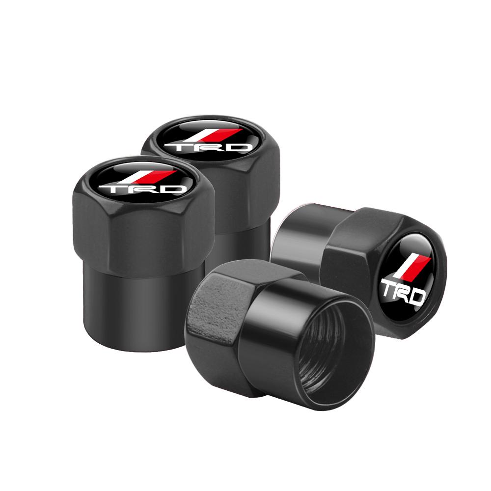 3D Car Tire Valve Stem Caps Car Wheel Tyre Air Valve Dust Caps For Toyota Chr Rav4 Yaris Camry Highlander Auris Prius TRD Land