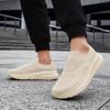 Mens Wide Toe Breathable Slip-On Running Shoes Lightweight Mesh Sneakers Fall