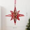 Wine Red Semi-Transparent Christmas Wreath Bow Bell Ornament