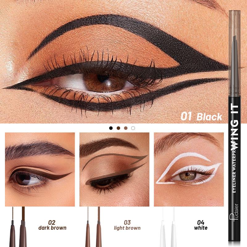 Long-Lasting 4 Colors Eyeliner Pencils -Waterproof, Sweatproof and Smudge-Proof with Easy Twist Eyeliner Pencils