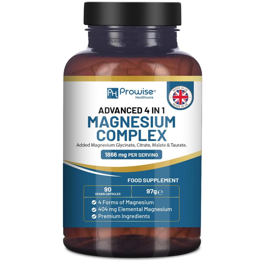 Magnesium Glycinate Complex 4 in 1 - 1866mg 90 Vegan Capsules