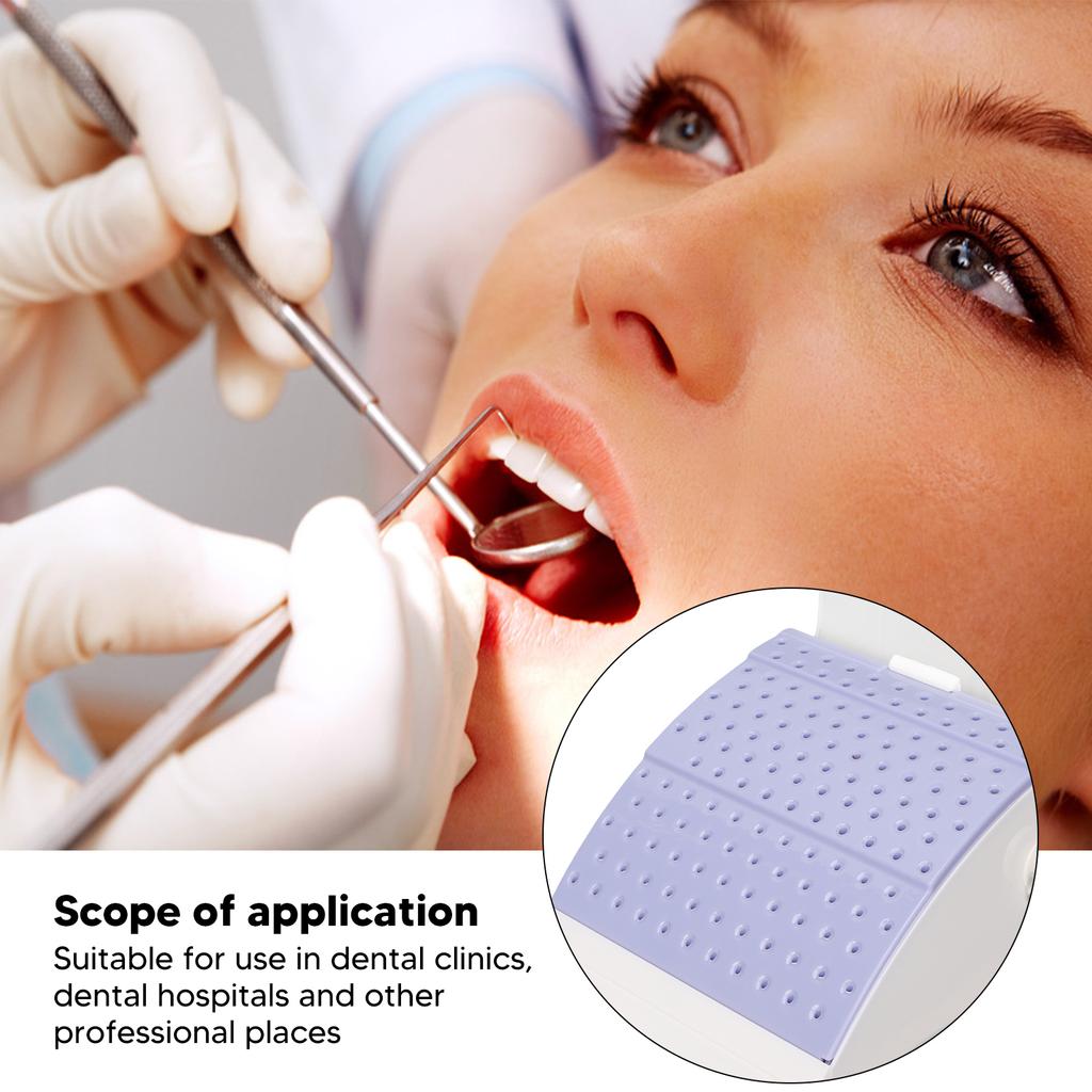 Zahnbohrer-Reinigungsbox, 142 Löcher, hohe, niedrige Geschwindigkeit, staubdicht, umweltfreundlicher Zahnbohrerhalter (lila)