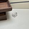 925 Silver Open Finger Ring Punk Lines Geometric Openwork Simple Stackable For Women Girl Jewelry Gift Dropship Wholesale