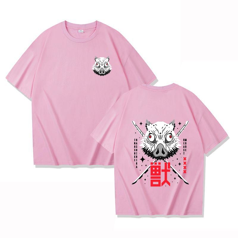 Hot Hashibira Inosuke Printing T-shirt Women Fashion Short Sleeve Street Anime Pattern Casual Personality Summer T-shirt