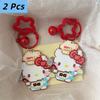 2 st Söta Sanrio Hello Kitty Bell Star Nyckelring Hänge Flickig Telefonkedja Ccd Kamera Berlock Tillbehör Nyckelring Presenter