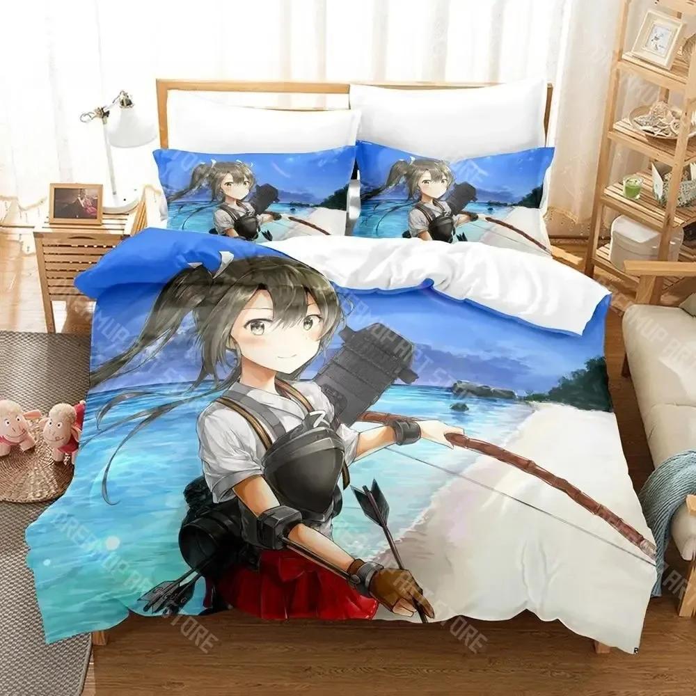 

3D Print Zuikaku (Kancolle) Bedding Set Single Twin Full Queen King Size Bed Set Adult Kid Bedroom Duvet cover Sets EU Single 90x200cm