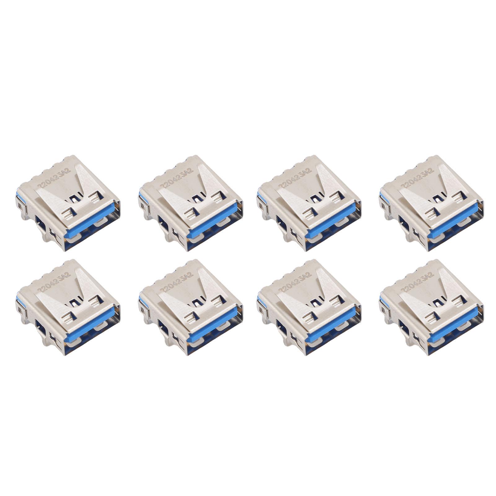 

8pcs Game Console USB3.0 Connector Socket Metal USB 3.0 Port Replacement Fitting Repair Parts