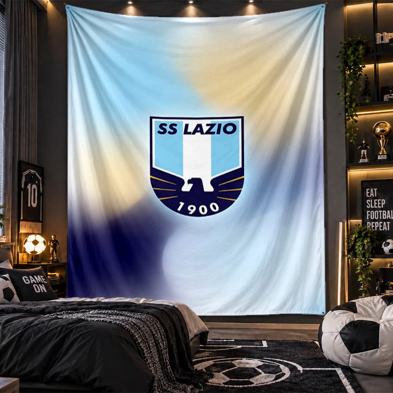 Wall Hanging Tapestry Lazio FC Print Cloth for Living Room Bedroom Home Decor
