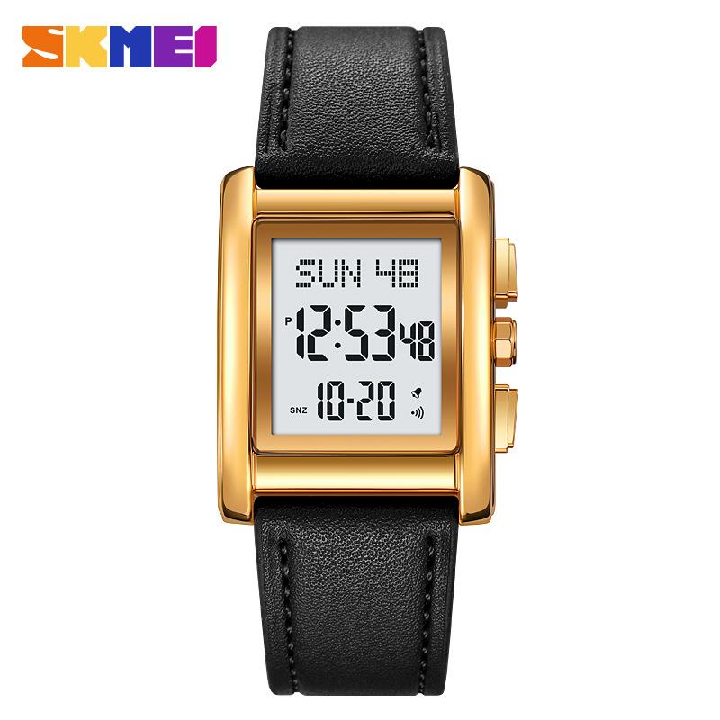 Men's stainless steel watch Multifunctional waterproof electronic watch Men's luminous led watch Electronic watch