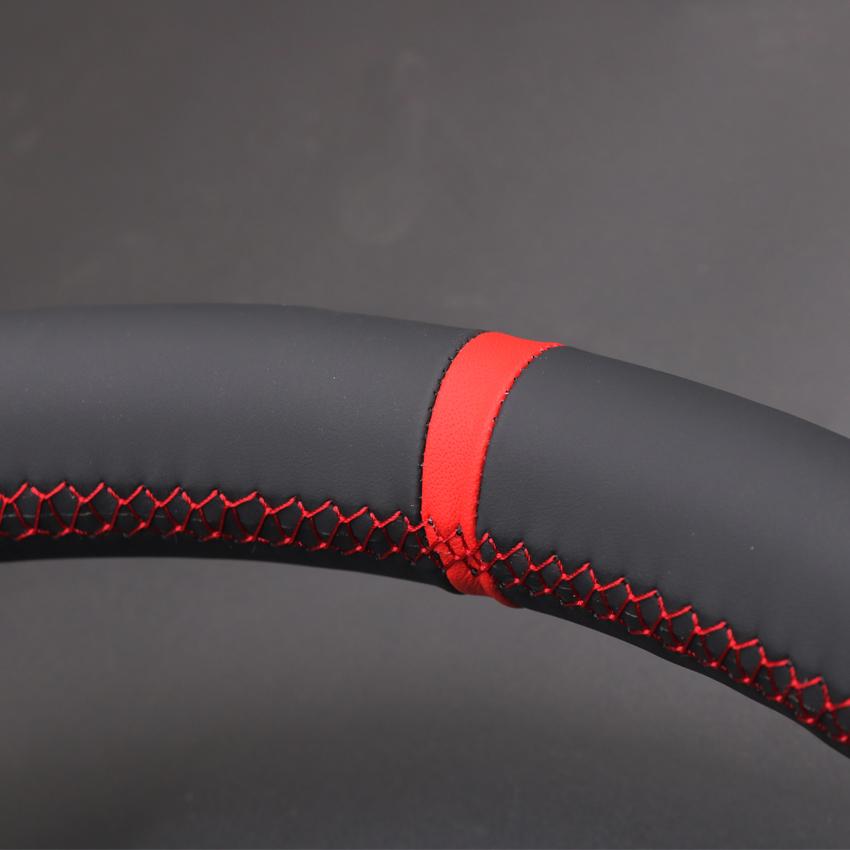 Black Faux Leather Hand-stitched Soft Car Steering Wheel Cover Braid for Chevrolet (Chevy) Colorado 2015-2024 Traverse 2018-2024