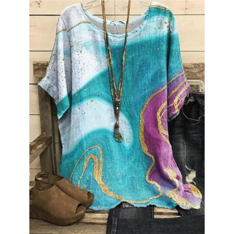 3D Printed Insect Flower Pattern Summer Fashion Women s T-shirt Breathable and Trendy Versatile S