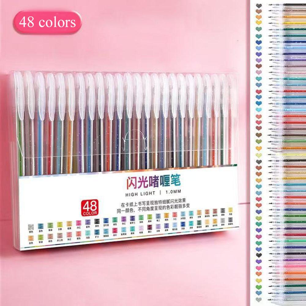 

Glitter Pen Set Color Sparkling Gel Neutral Pen for Journaling and scrapbooking