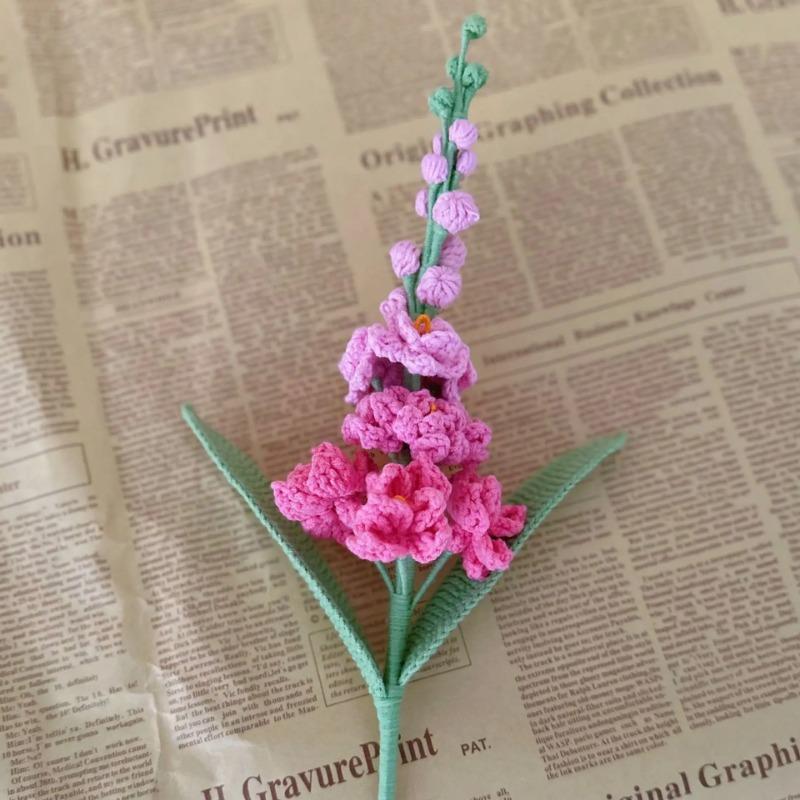 Handgjord Stickad Färgglad Grenbukett Blomma Ull Virkad Blomsterbukett Gåva För Hem Vas Bröllopsdekoration Partihandel