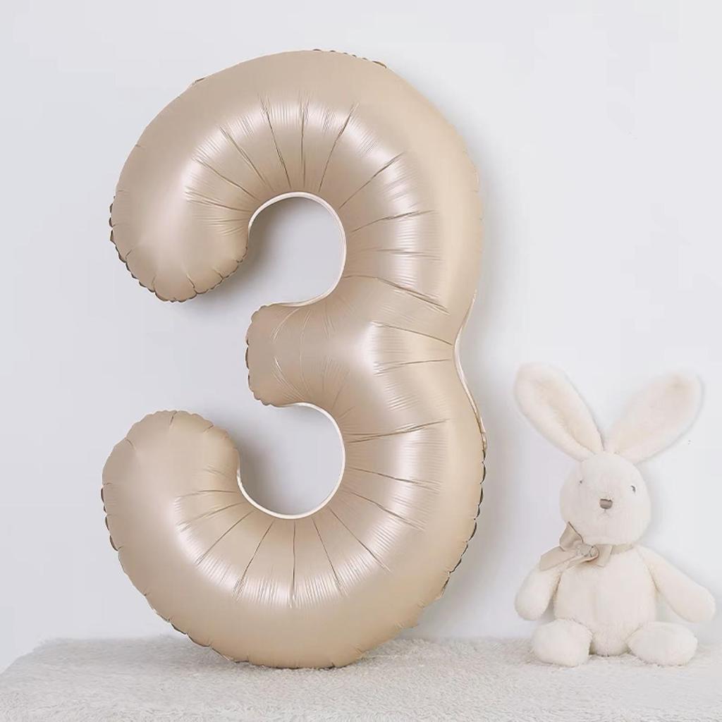40-Inch Cream Number Balloon for Kids' First Birthday Party Decoration