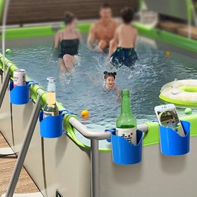 1-10PCS Portable Stable Poolside Cup Holder for Water Bottles Outdoor Swimming Pool Side Table Easy Carry Summer Accessory