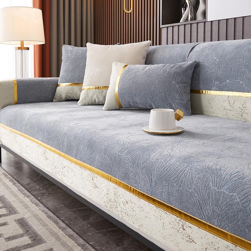 Sofa Cushion Modern Chenille Sand Towel Four Seasons Universal Pet Friendly Sofa Cushion Suitable for Living Room Office Decoration Sofa Cushion