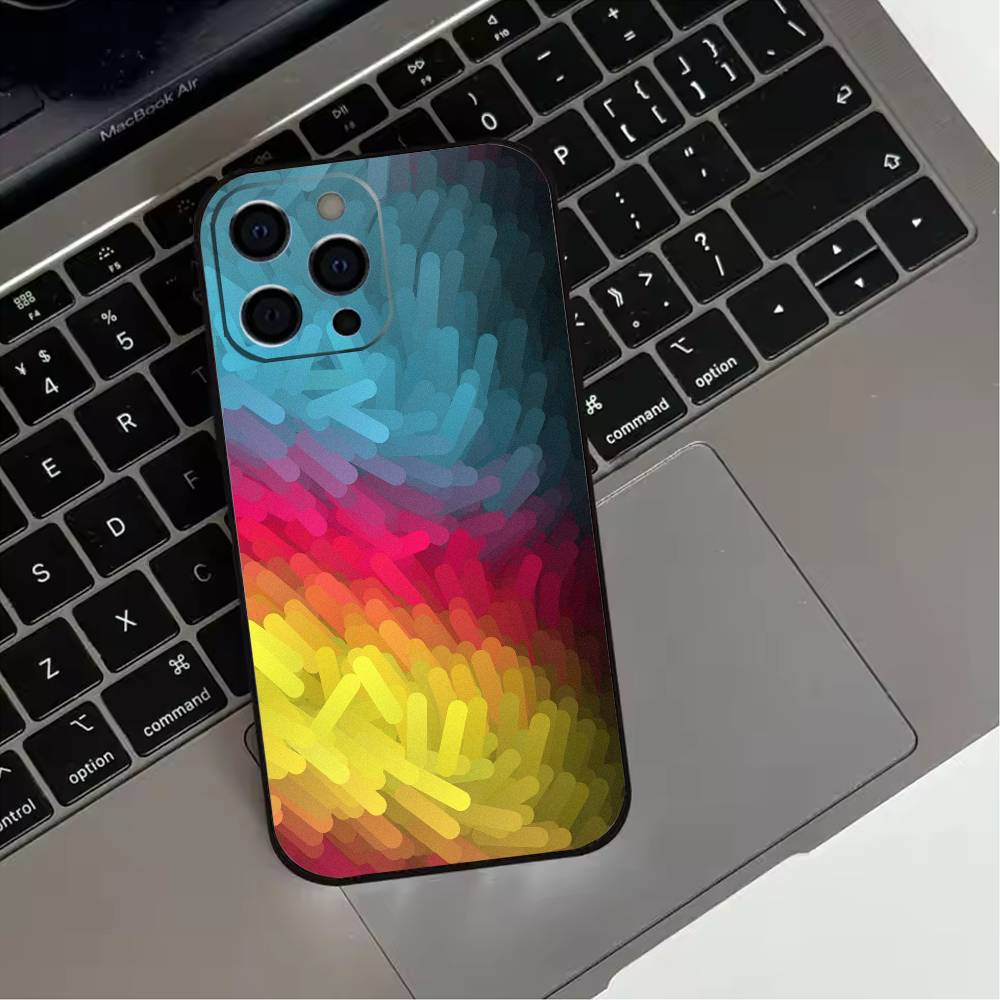 Abstract art line doodles Phone Case For iPhone 17,16,15,14,13,12,11 Plus,Pro Max,XS,Soft Silicone Black Cover