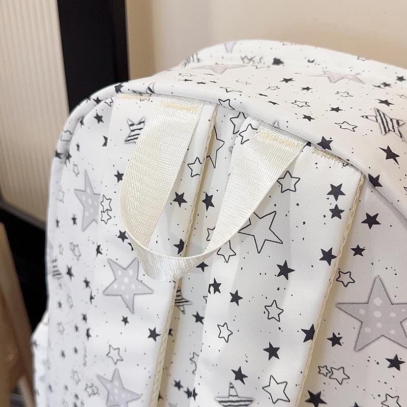 Schoolbag Schoolbag Female Junior High School High School Student Star Printing Korean Version Niche Ins Backpack Mori College Student Computer Bag