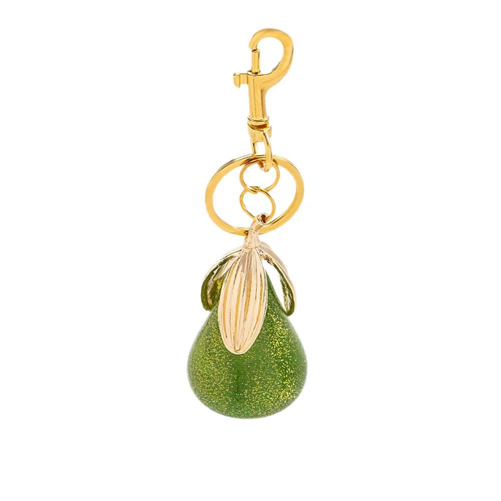 Trendy Large Pear Resin Keychain Pendant for Women