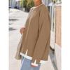 New Women's Loose Crew Neck Fake Two-piece Hoodie, Casual Long Sleeve Patchwork Cuff Pullover Top for Europe America Crossborder