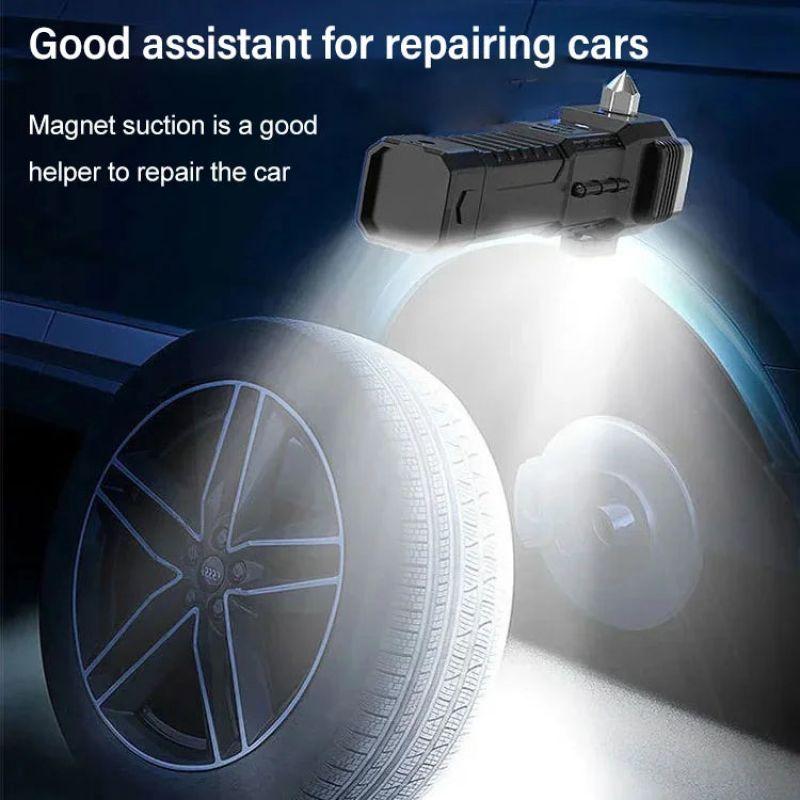 3pcs Multifunctional Safety Hammer Auto Repair Work Light Charging Treasure Emergency Broken Window Escape Outdoor Bright Flashlight
