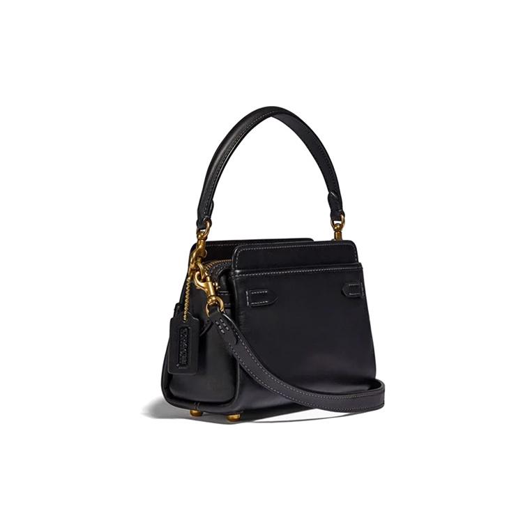 New COACH Tate Leather Handbag, Shoulder Bag, Crossbody Bag Trumpets Women's Black C2633-B4BK