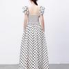 Korean Sweet High-end Polka Dot Dress for Women's Summer New Pleated Waist and Thin Temperament Long Skirt