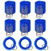 30pcs Wristlet Keychain Spring Spiral Wrist Coil Key Chain Badge Holders Wristband Key Ring Colorful Spiral Coil Hair Tie Sauna Accessaries Wrist Coil