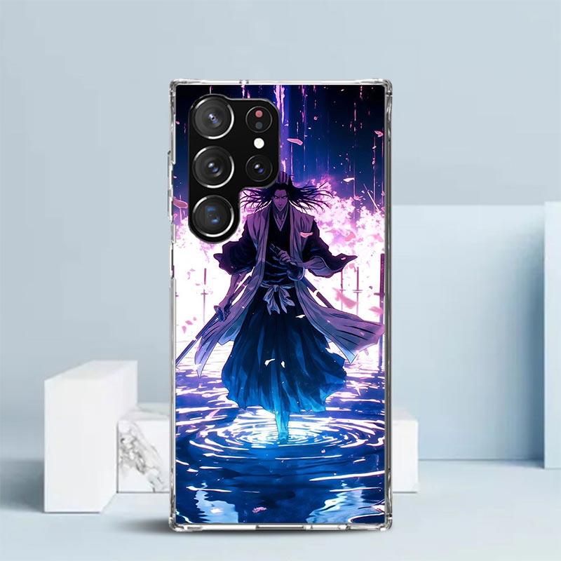 

Bleach Kuchiki Byakuya Phone Case For Samsung Galaxy S24 S25 Edge S26 Ultra S22 S23 Plus S21 + S20 FE Soft TPU Back Cover Galaxy Samsung S22 Ultra