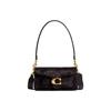 Tabby 20 Iconico Logo Stampa Leopardo Pelle di Vitello Borsa a Tracolla Piccola da Donna Nera CCC07-B4YDV