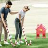 2026 Gingerbread Candy Cane Christmas Golf Game Set - Mini Golf Course With Club & Balls For Family Party