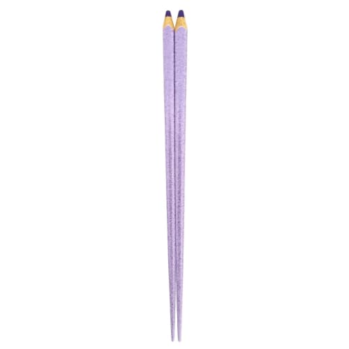 Aoba Chopsticks, Dishwasher Safe, Natural Wood, Colored Pencils, Pretty Purple, 22.5cm