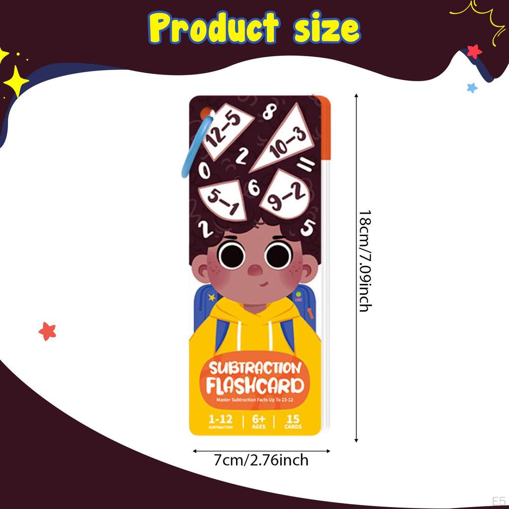 Kids Math Flash Cards Kindergarten Home Reusable Lightweight Flashcards