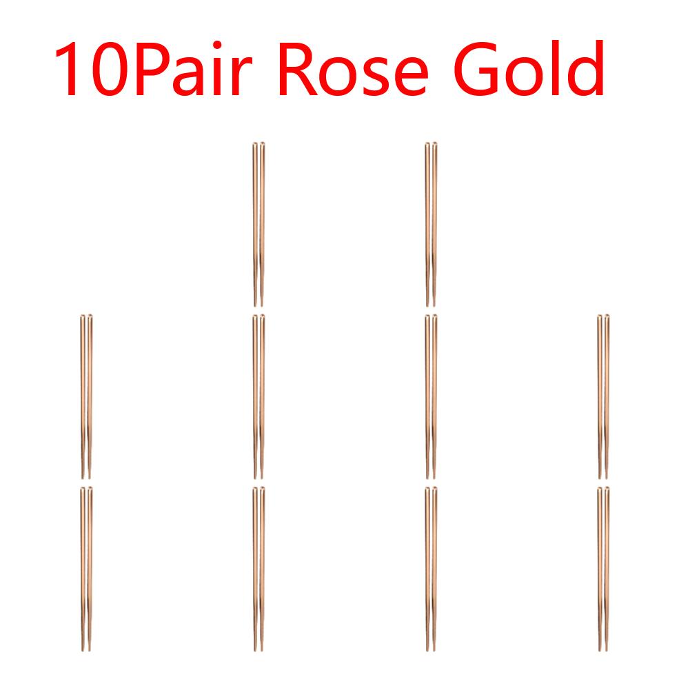 Stainless Steel Reusable Chopsticks Portable Colorful Environmental Protection Food Sticks Anti-skid  Kitchen Tableware Dishware