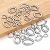 20pcs/lot Oval Stainless Steel Open Jump Rings Connectors Split Rings For DIY Bracelets Jewelry Making Materials Accessories