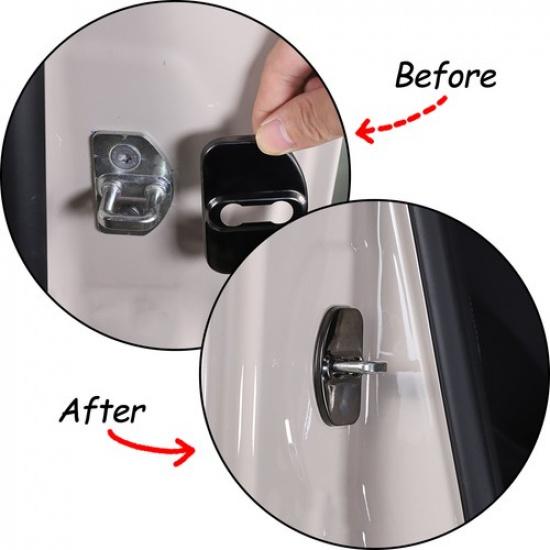 Schwarze Stahl-Autotür-Schlossriegel Schutzabdeckung für Ineos Grenadier -25