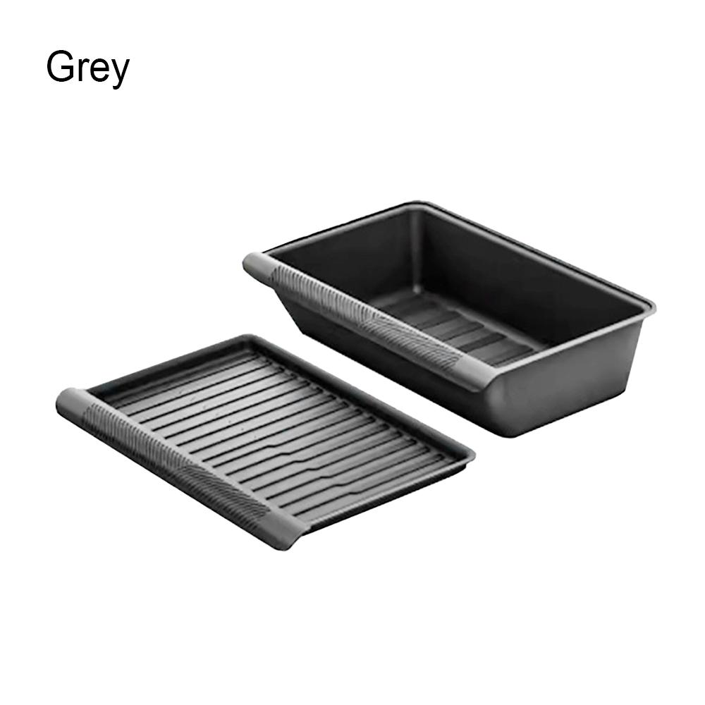 

For Tesla Model Y 2024 Under Seat Storage Box TPE White Underseat Organizer Drawer with Cover Garbage Bin Interior Accessories серый