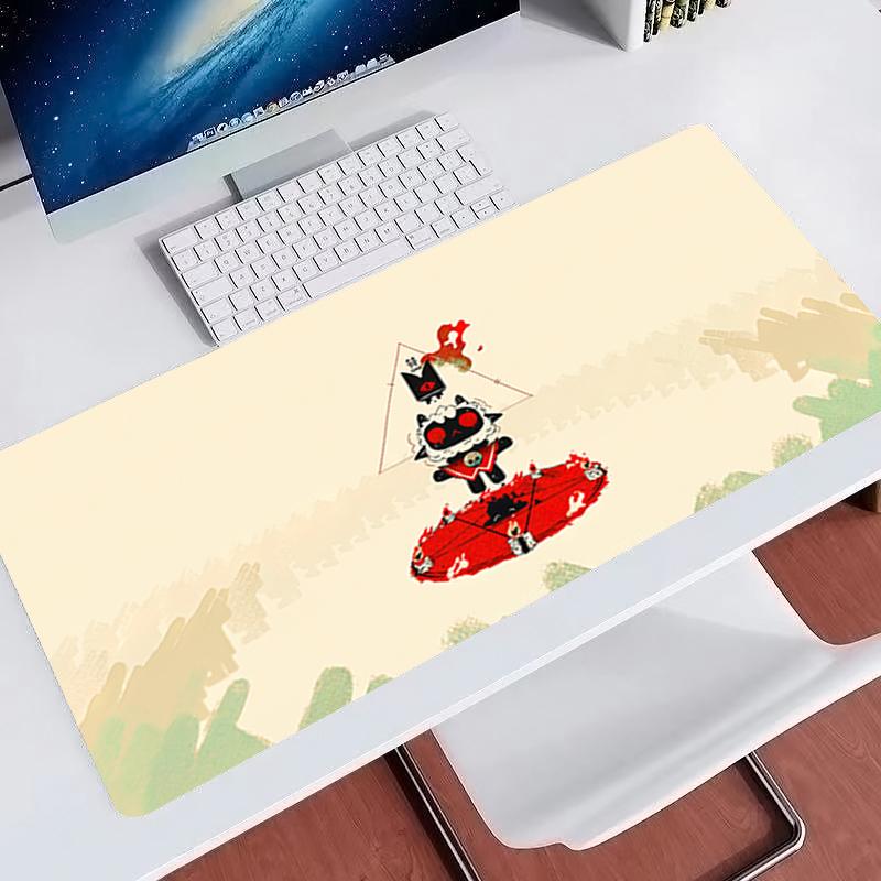 Heißes Mauspadd C-cult of the L-lamb Professionelle Gamer Tastaturmatte Rutschfest Verriegelte Kante Strapazierfähiger Stoff Laptop Gaming Mauspadd