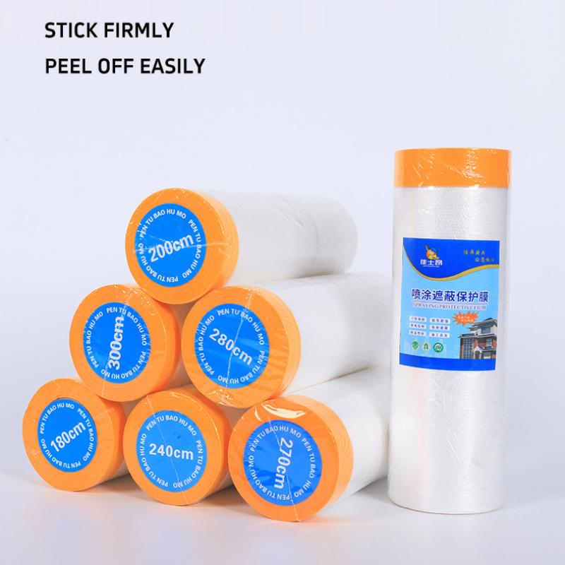 11/17M Disposable Dustproof Film Self-Adhesive Cabinets Furniture Dust Protection Films Plastic Home Wall Painting Dust Covers